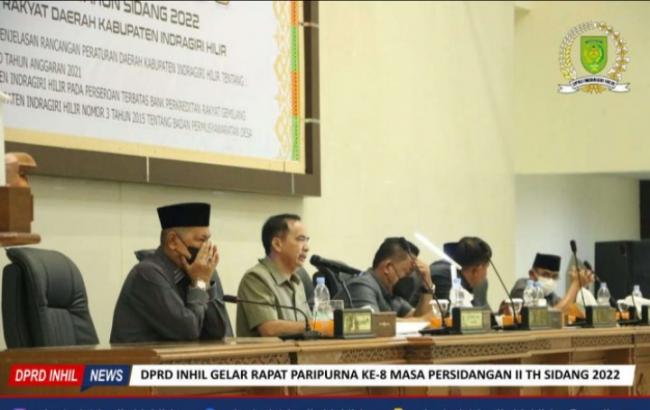 DPRD Inhil Gelar Rapat Paripurna Ke-8 Masa Persidangan II TH Sidang 2022